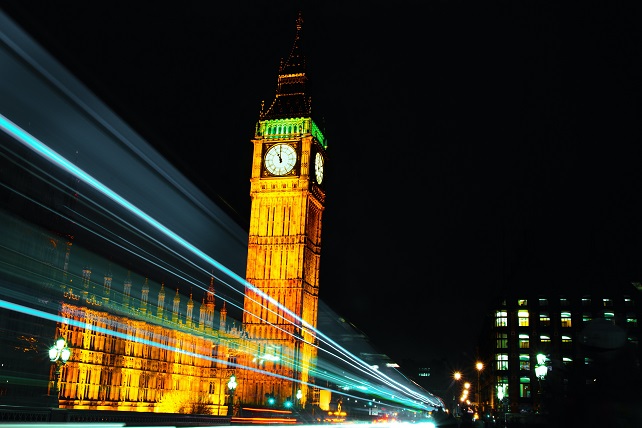 An image of Big Ben lit up at night